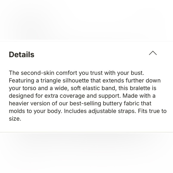 Women’s SKIMS Fits Everybody Triangle Longline Bralette Size Medium - Picture 12 of 16